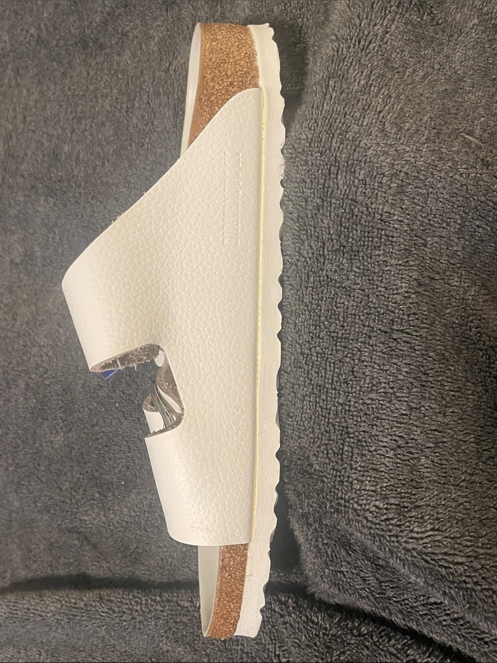 NWT BIRKENSTOCK Big Buckle White Natural Leather Sandals Women's US 11 Narrow - Picture 5 of 16